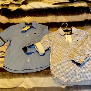 Boys H&M long sleeve button down shirts Sz 4-5Y